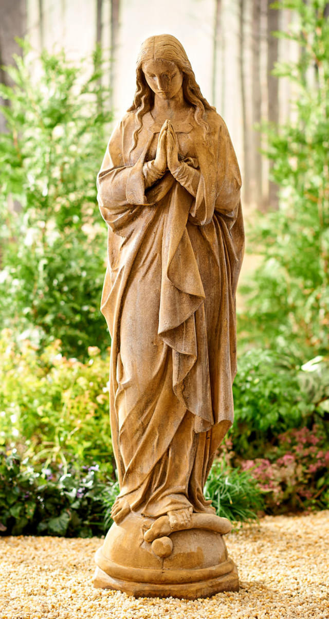 Unique Stone - Our Lady of Lourdes Statue 