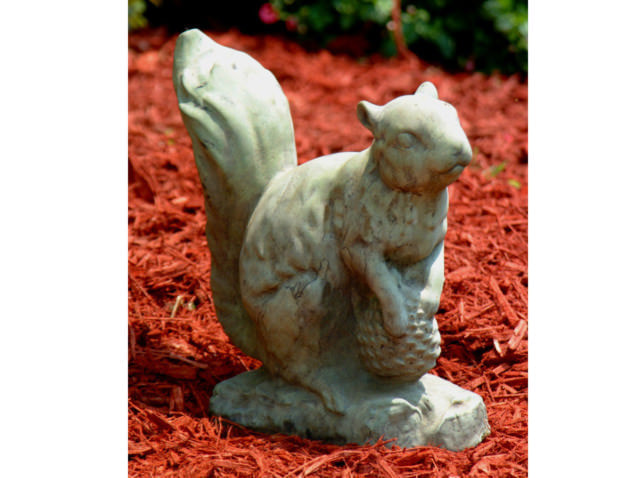 Unique Stone - Squirrel with Pinecone Statue 