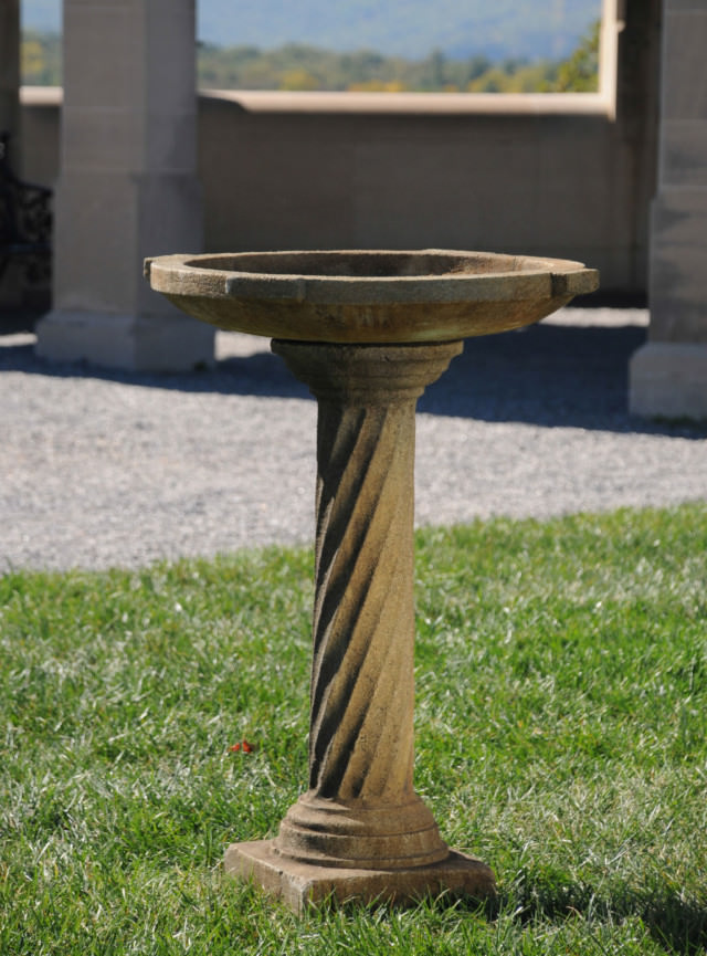 Unique Stone - Greek Column Birdbath
