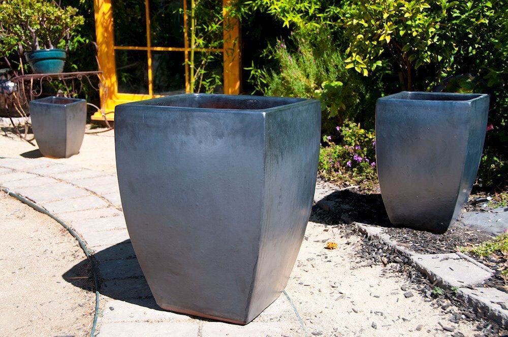 Pacific Home and Garden - Tall Millan Square Pots, Grey