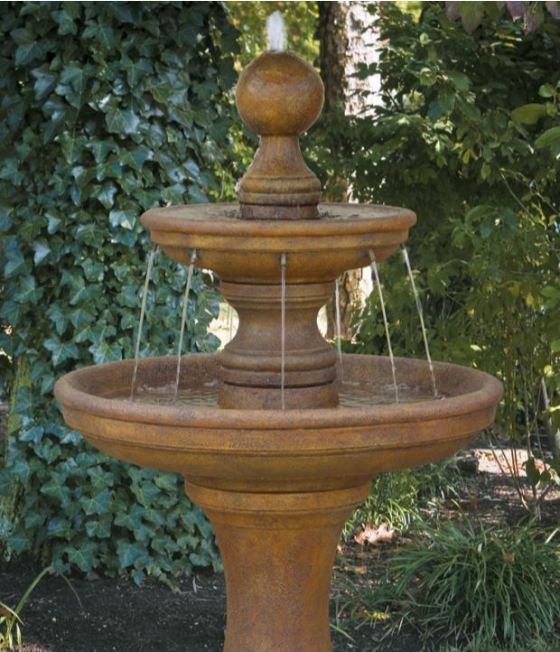 THE CHELSEA Garden Water Feature Fountain Bird Bath Stone LED Self-Contained 